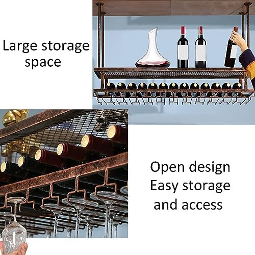LIGUOYI Adjustable Wine Glass Rack Vintage Style