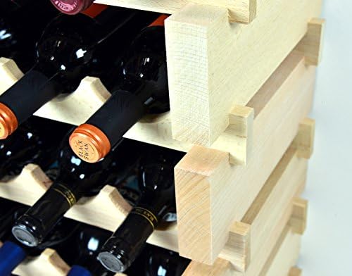 Wine Rack Wood 60 Bottle Capacity Freestanding
