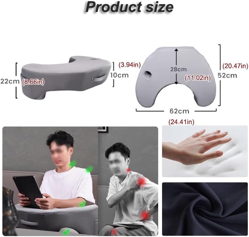 Memory Foam Reading Pillow with Lap Desk Support