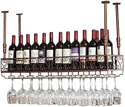 Adjustable Wall-Mounted Wine Rack with Floating Shelf 1