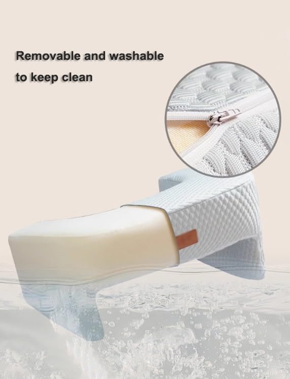 Lap Desk Pillow with Side Pockets and Memory Foam