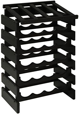 Wooden Mallet WRD45BK 24 Bottle Dakota Wine Rack