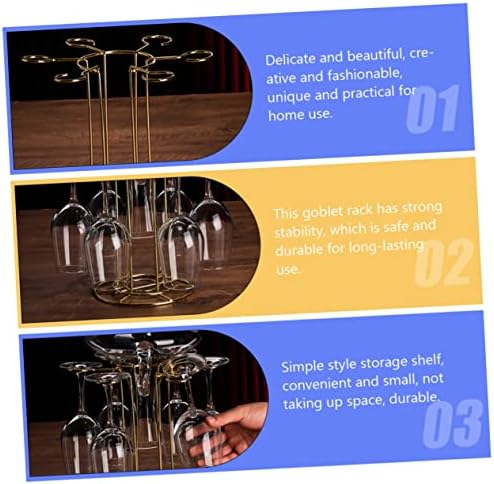 Cabilock Iron Wine Glass Holder Rack for Kitchen Bar