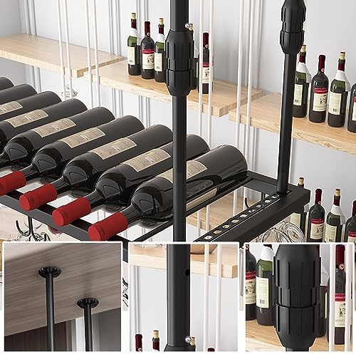 Adjustable Wine Glass Hanger Space-Saving Iron Rack for Wine Storage