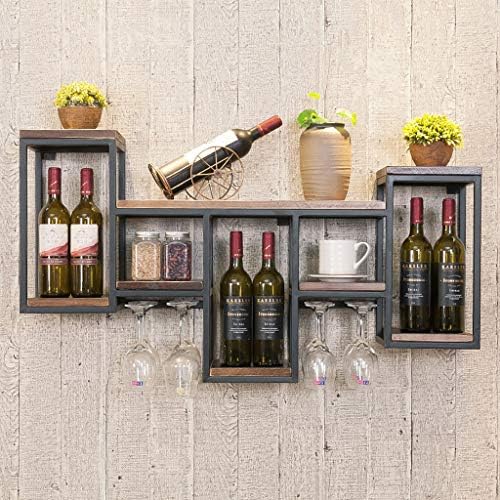 ZJDYDY Wall-Mounted Wine Rack with Solid Wood