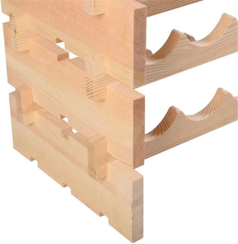 MaGiLL 6-Layer Bamboo Wine Rack with Wave Design