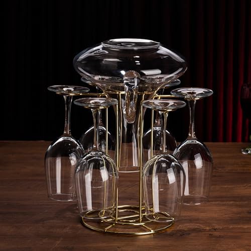 Lmbabter Gold Wine Glass Rack for Home Bar
