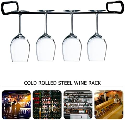 MAGICLULU Wine Glass Hanger Rack Black