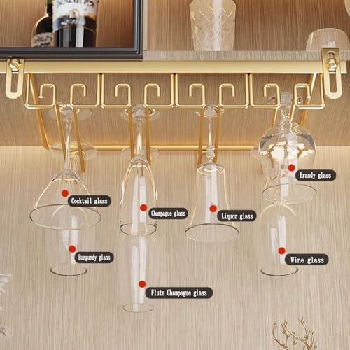 Adjustable Metal Wine Glass Holder for Cabinet and Bar