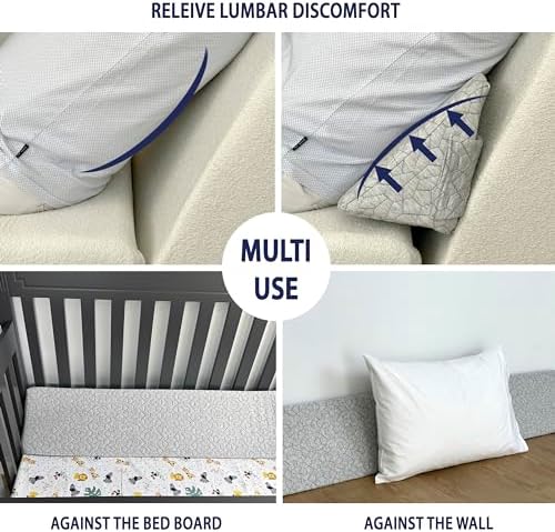 XL Triangle Bed Wedge Pillow for Headboard Gap
