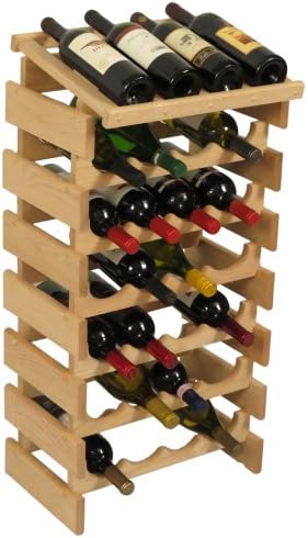 FixtureDisplays 28 Bottle Dakota Wine Rack with Display Top