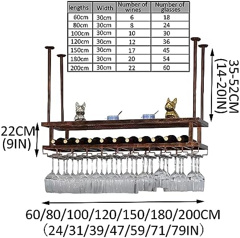 LIGUOYI Adjustable Ceiling Wine Glass Rack