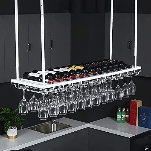 Adjustable Height Wall-Mounted Wine Rack for Kitchen Bars