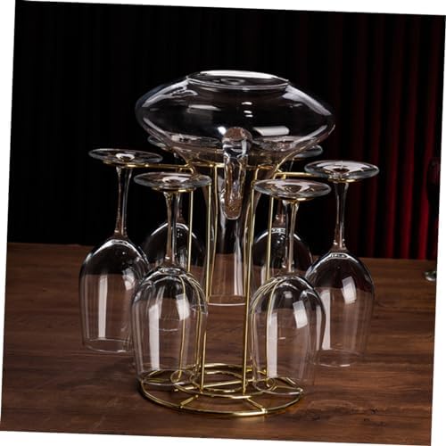 Cabilock Iron Wine Glass Holder Rack for Kitchen Bar