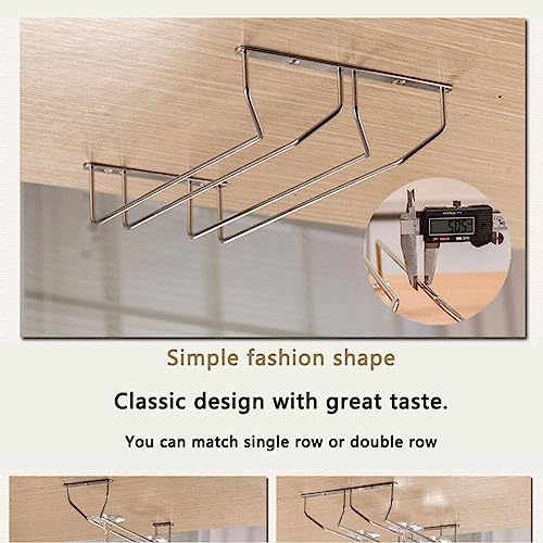 OWKAY Wine Glass Rack with 34cm Two Rows