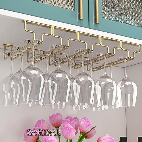 SAGIDAR Wine Glass Rack in 3 Sizes for Kitchen Use