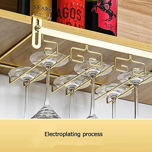 Adjustable Wine Glass Rack Under Cabinet Stainless Steel Bar Kitchen Storage