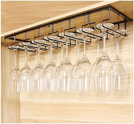 LYRWISHLTD Wine Glass Rack Under Cabinet 4 Slots