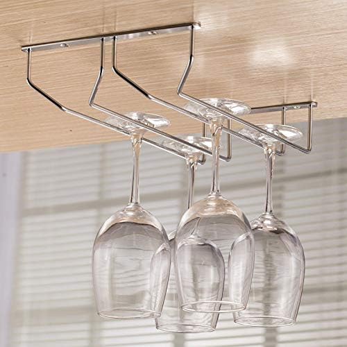 OWKAY Wine Glass Rack with 34cm Two Rows
