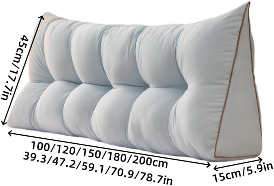 WKSPOO Headboard Pillow Wedge - Soft Back Support Cushion Blue 709in