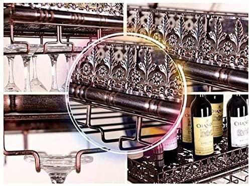 Wall Mounted Wine Rack with Double Layers and Adjustable Height