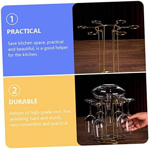 OHPHCALL Stemware Glass Holder Rack for Kitchen and Bar