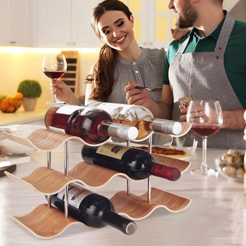 GBACHOOSE 3-Tier Tabletop Wine Rack