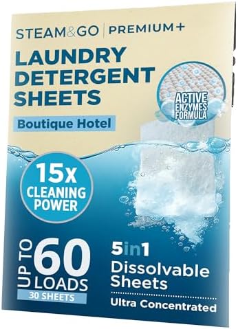 Steam and Go Premium Laundry Detergent Sheets 30 Ct