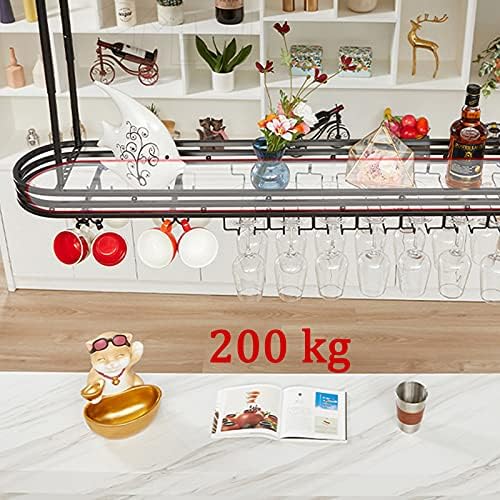 Wall-Mounted Wine Rack with Upside Down Stemware Holder