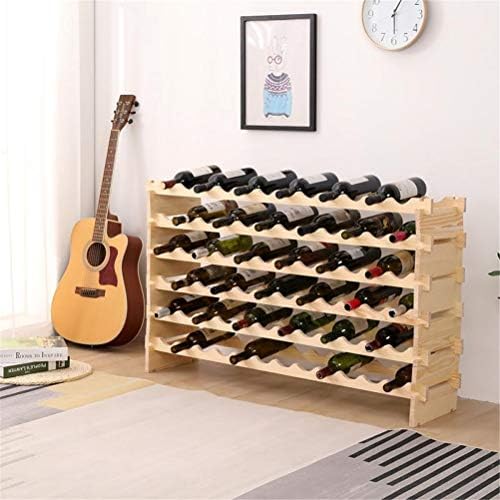 MaGiLL 6-Layer Bamboo Wine Rack with Wave Design