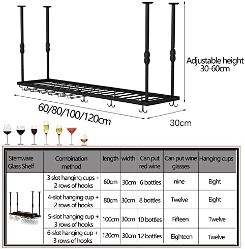 Suuim Adjustable Wine Rack with Stemware Holder