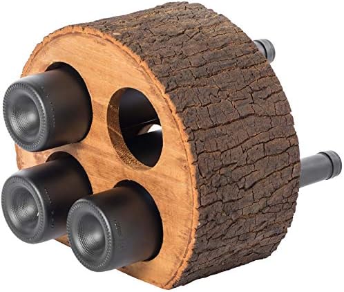 Vintiquewise Round Wood Log Style 4 Bottle Wine Rack