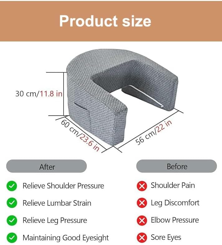 Ergonomic Reading Pillow with Large Desktop and Soft Foam Support
