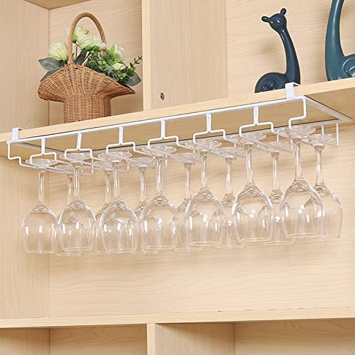 Wine Glass Rack Under Cabinet Metal Storage Hanger for Kitchen