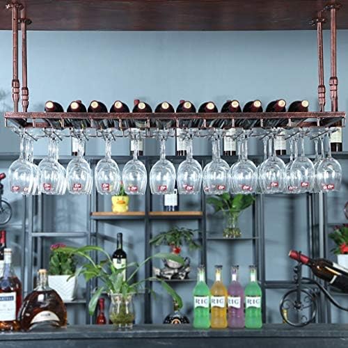 Generic Retro Metal Wine Rack with Adjustable Hanging Rod