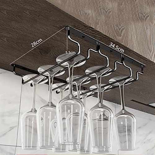DTDMY Stainless Steel Wine Glasses Rack Under Cabinet