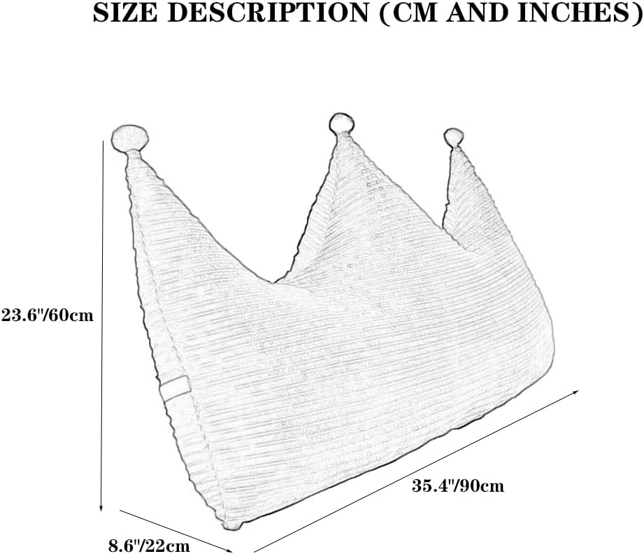 ZZYK Wedge Headboard Cushion with Removable Cover 354 Inch