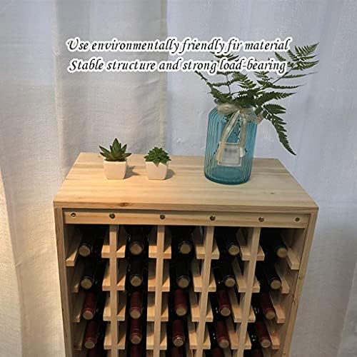 Natural Cedar Freestanding Wine Rack for 55 Bottles