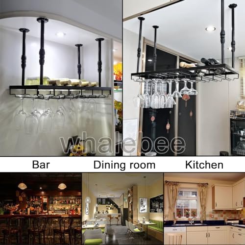 Whalebee Adjustable Cabinet Wine Glass Holder