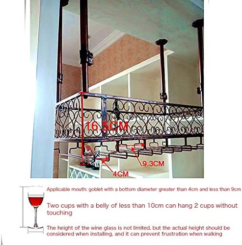 Wall Mounted Wine Rack Iron Double Layer Adjustable