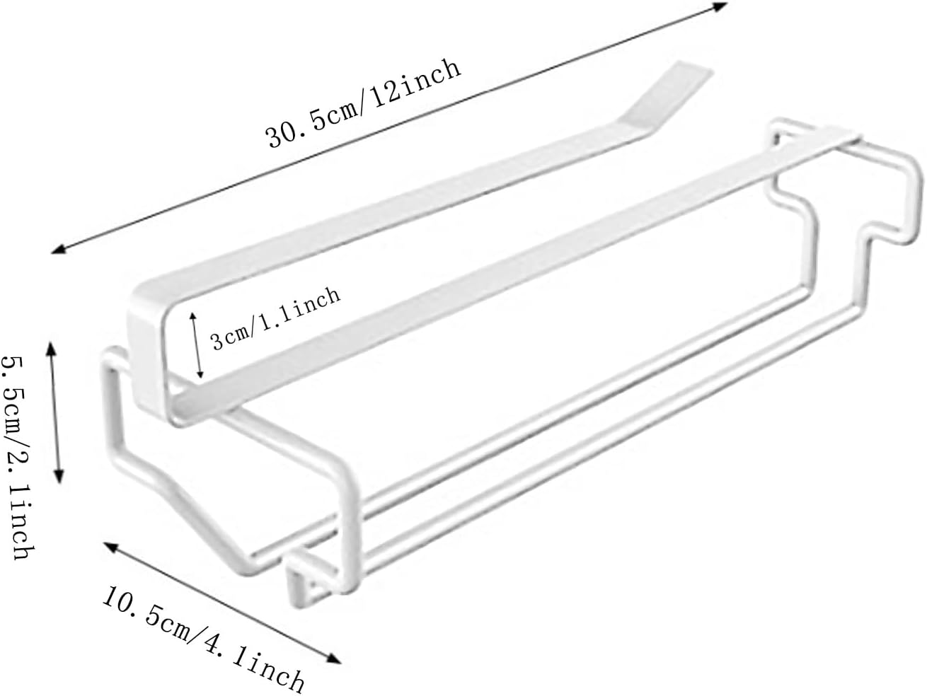 2 Pack White Wine Glass Holder for Cabinet and Bar 1