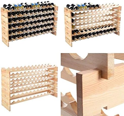 TimmyHouse 6 Tier Freestanding Wine Rack 72 Bottle Storage