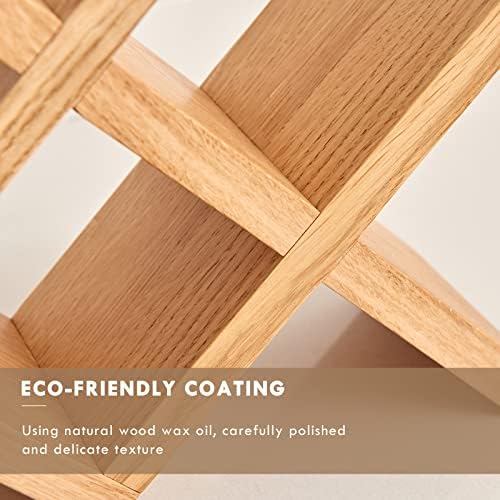 TRWISWDC Natural Oak Wine Rack Free Standing Holder