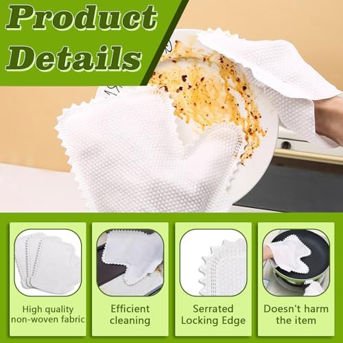Betinyar 50pcs Multi-Purpose Washable Dusting Gloves