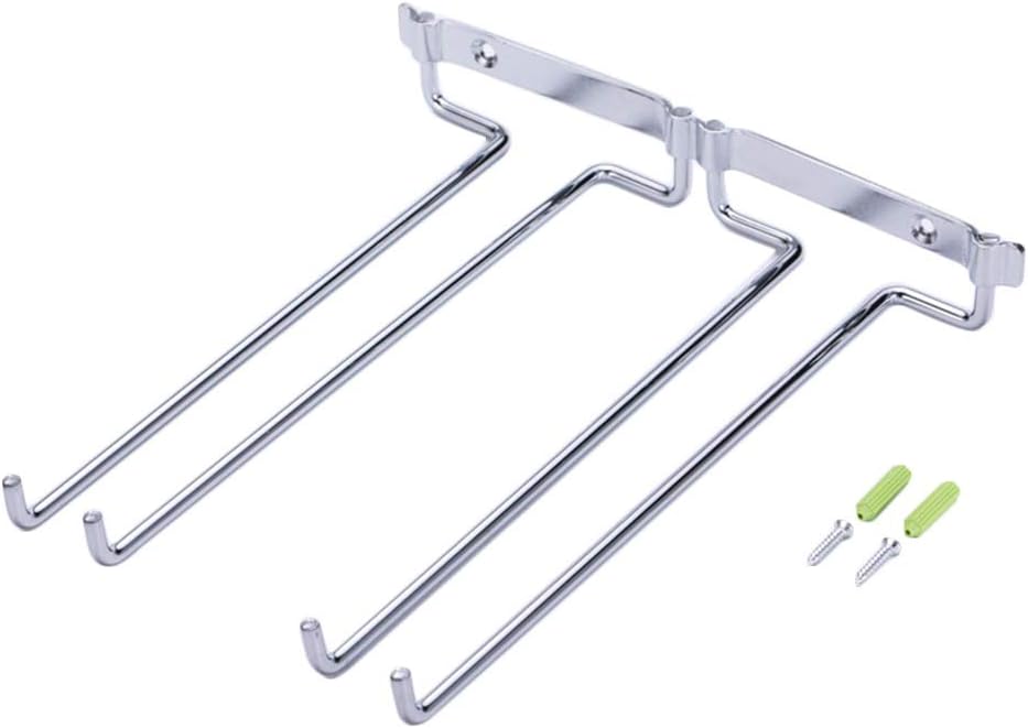 NEWCES Wall Mount Hanger for Stemware Under Cabinet