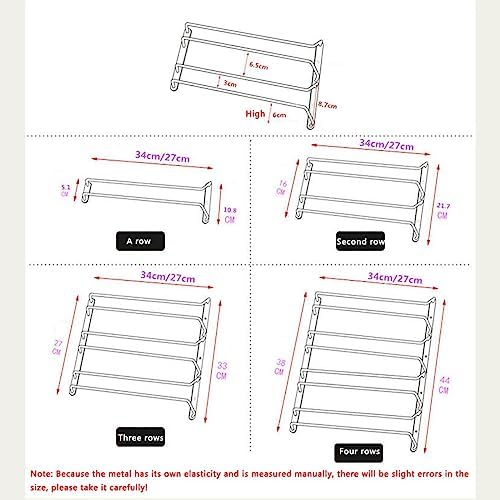 OWKAY Wine Glass Rack with 34cm Two Rows