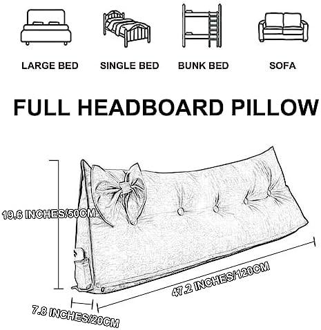 ZZYK Solid Color Triangle Bed Backrest Pillow