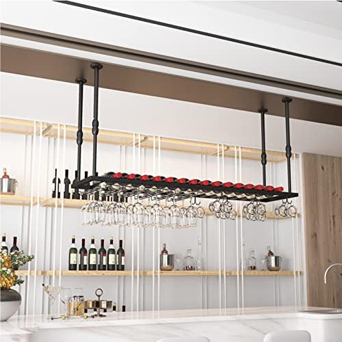 Suuim Hanging Wine Glass Rack Black