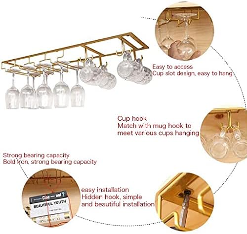Iron Wine Glass Rack for Home Bar Kitchen
