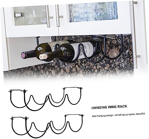 Zerodeko 2Pcs Black Iron Wine Rack